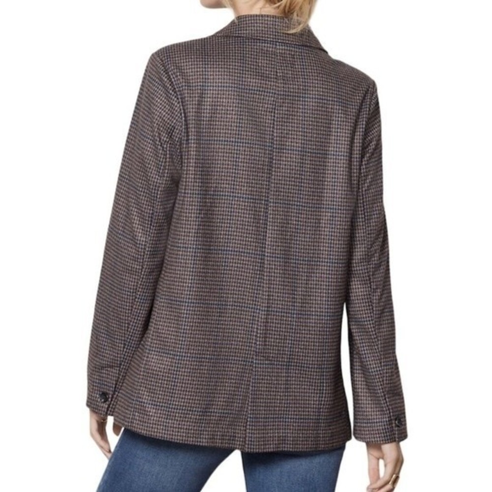 Sanctuary Daily Oxford Blazer Jacket Medium Single Button Plaid Preppy Workday - Picture 6 of 15